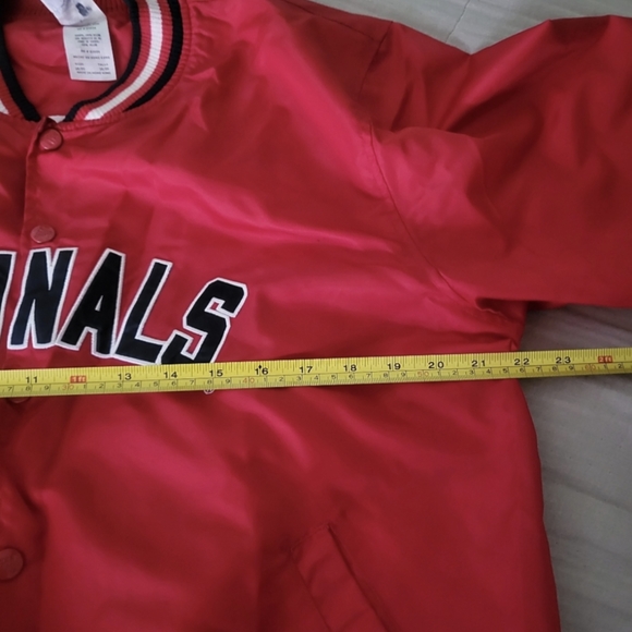 Adidas St Louis Cardinals Nylon Button Jacket Boys 18/20 XL Red Bomber 062025 - Picture 6 of 9